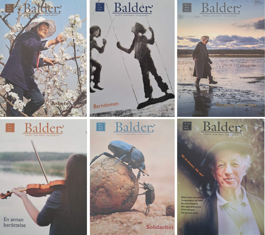 Sex nummer av tidskriften Balder.